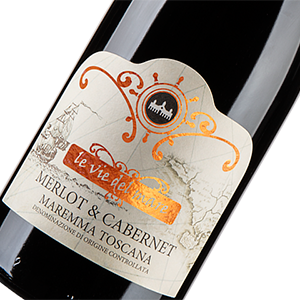 Bottiglia di Merlot e Cabernet Le vie del mare thumbnail